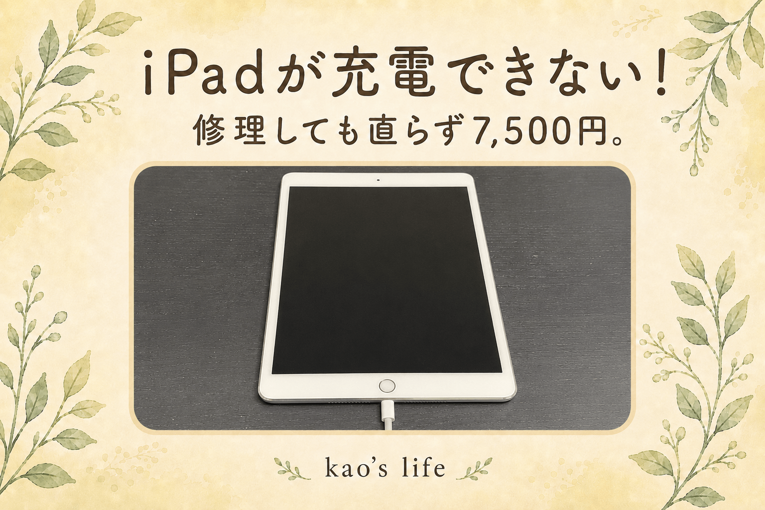 充電できなくなり修理しても直らなかったiPad Pro